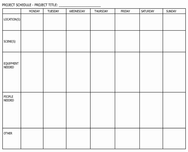 Pre Production Schedule Template Fresh assignment 3 Task 1