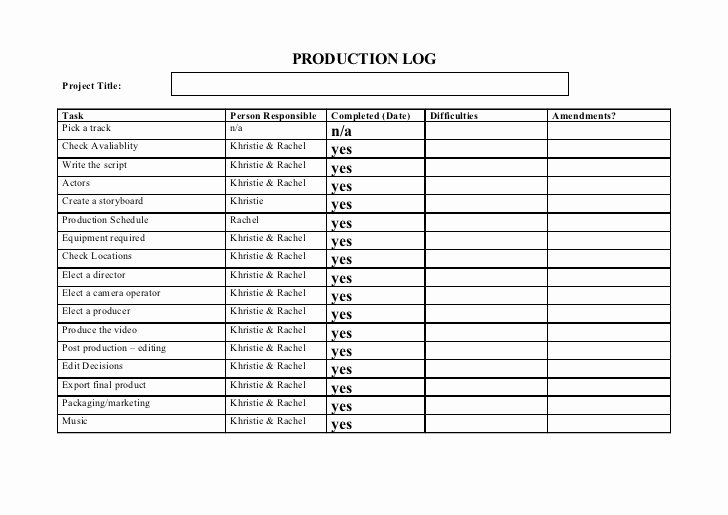 Pre Production Schedule Template Luxury Pre Production Templates