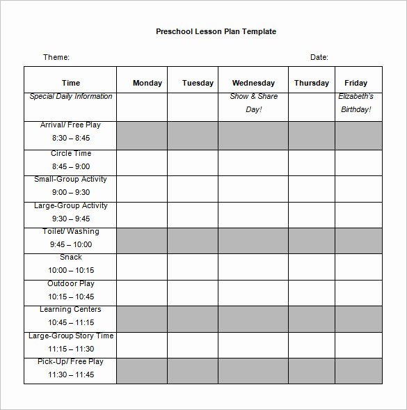 Preschool Business Plan Template New Lesson Plan Template – 43 Free Word Excel Pdf format