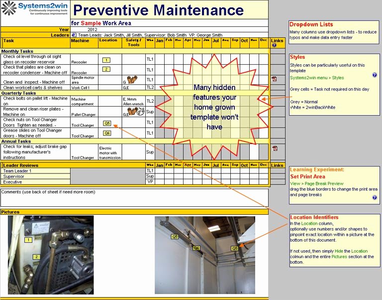 Preventive Maintenance form Template Inspirational Preventive Maintenance Schedule Template Excel