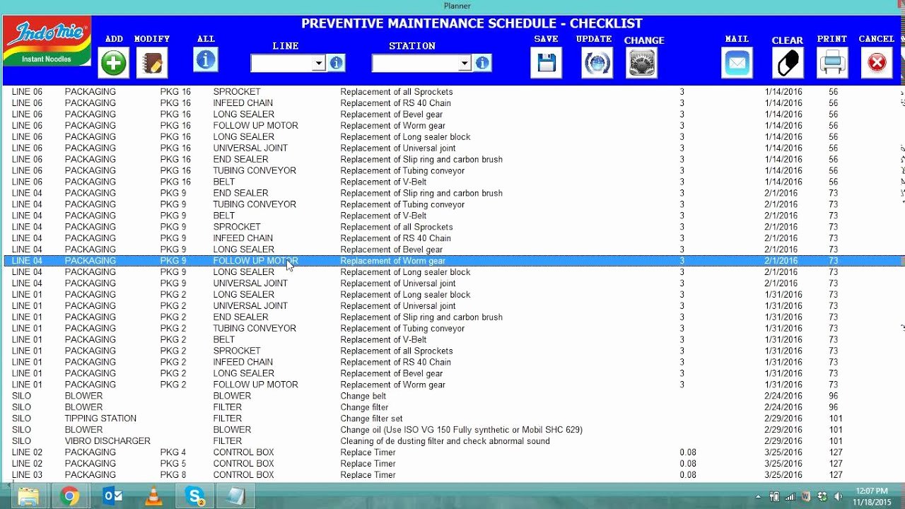 Preventive Maintenance Schedule Template Excel New 1 Preventive Maintenance Schedule Ui Module Using Excel