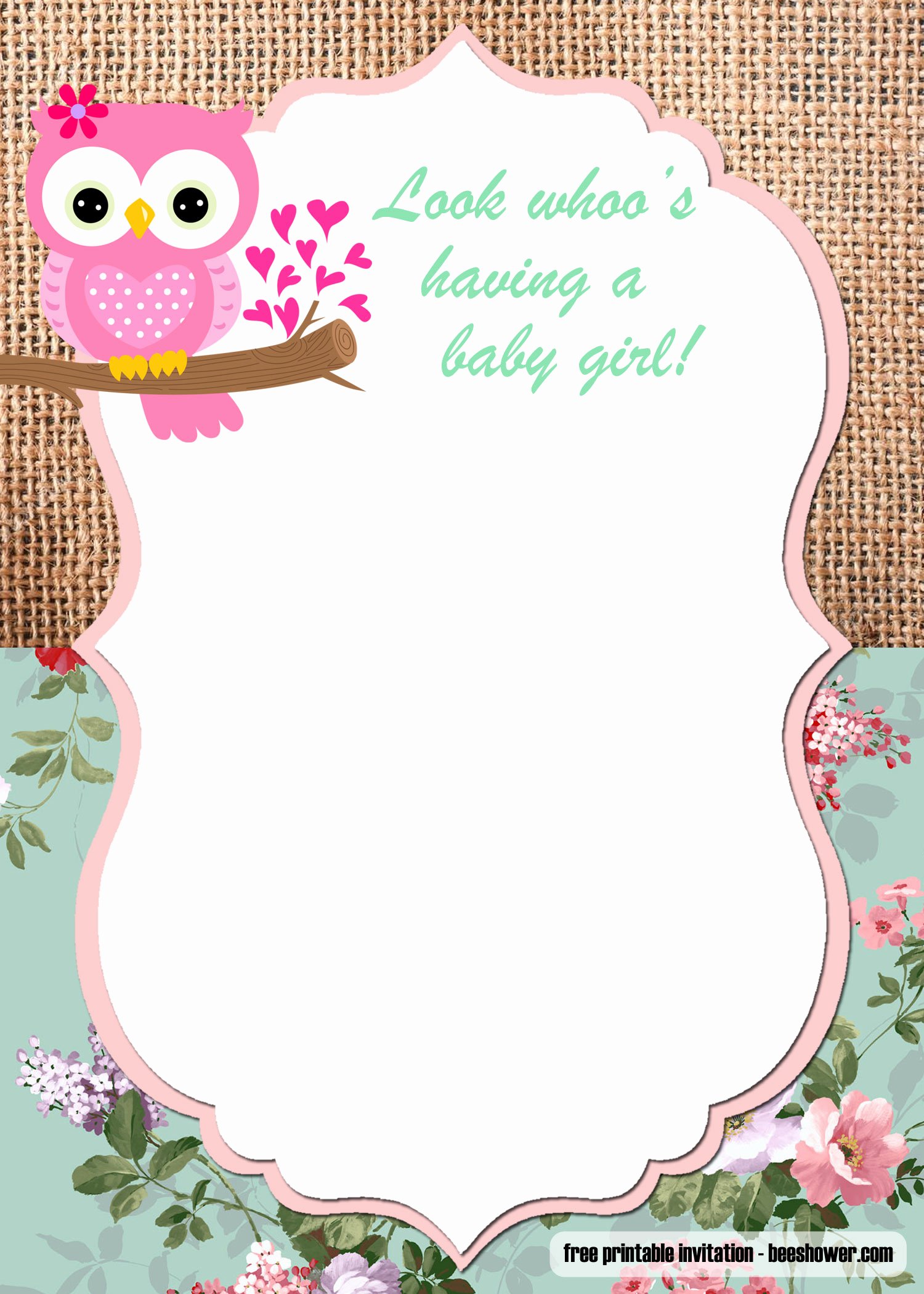 Printable Baby Shower Invitation Template Best Of Free Printable Owl Baby Shower Invitations Templates
