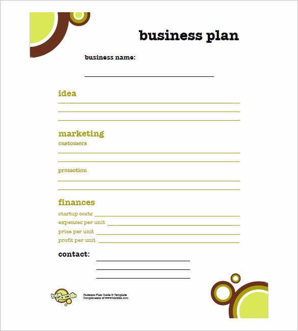 Printable Business Plan Template Fresh Simple Business Plan Template 20 Free Word Excel Pdf