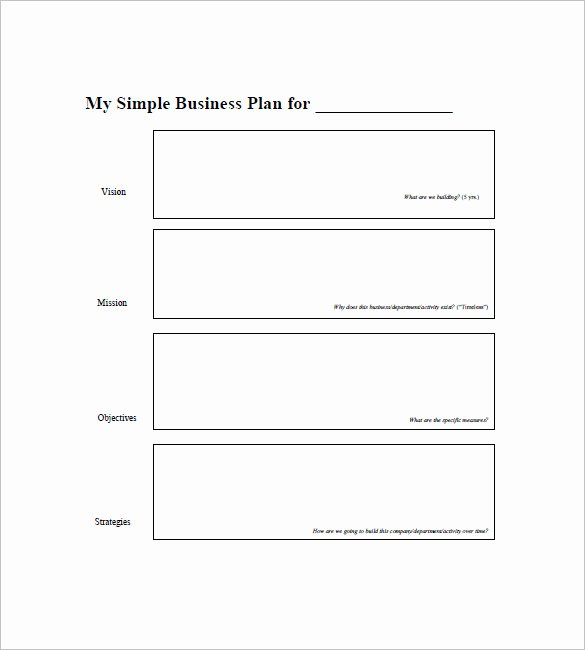 Printable Business Plan Template Luxury Simple Business Plan Template 29 Free Sample Example