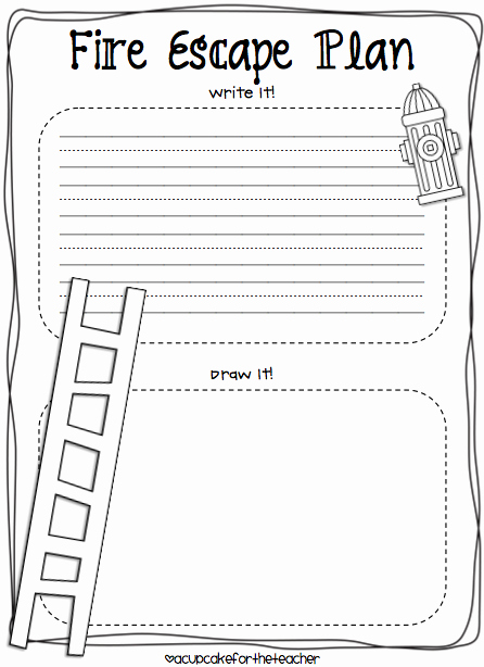 Printable Fire Escape Plan Template Beautiful Fire Safety Kids Craftivity &amp; Printables Plus A Freebie