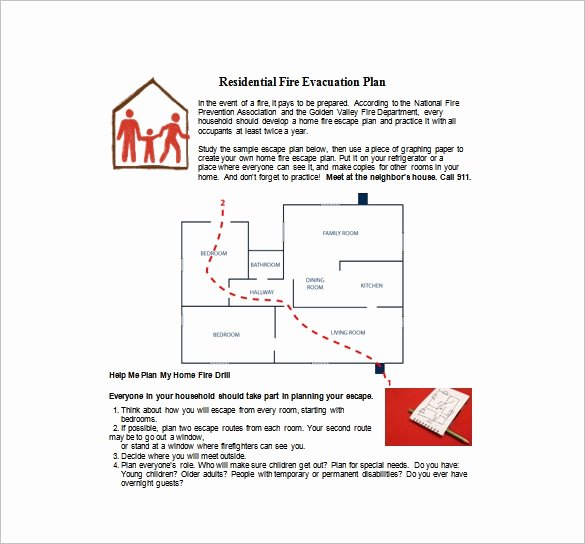 Printable Fire Escape Plan Template Lovely Evacuation Plan Template 18 Free Word Pdf Documents