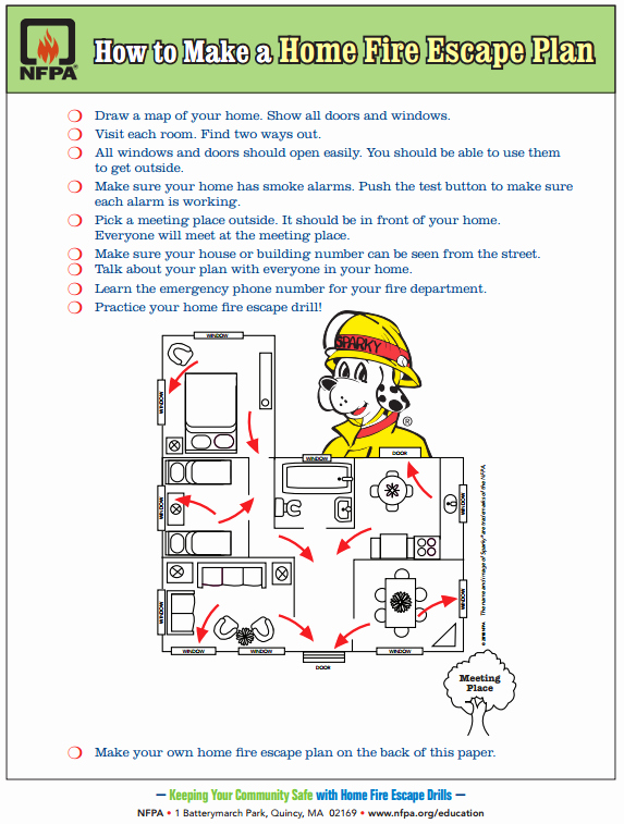 Printable Fire Escape Plan Template Unique Free Printable How to Make A Home Fire Escape Plan