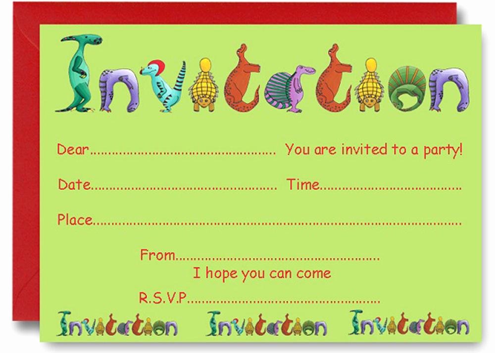 Printable Party Invitation Template Awesome 17 Dinosaur Birthday Invitations How to Sample Templates