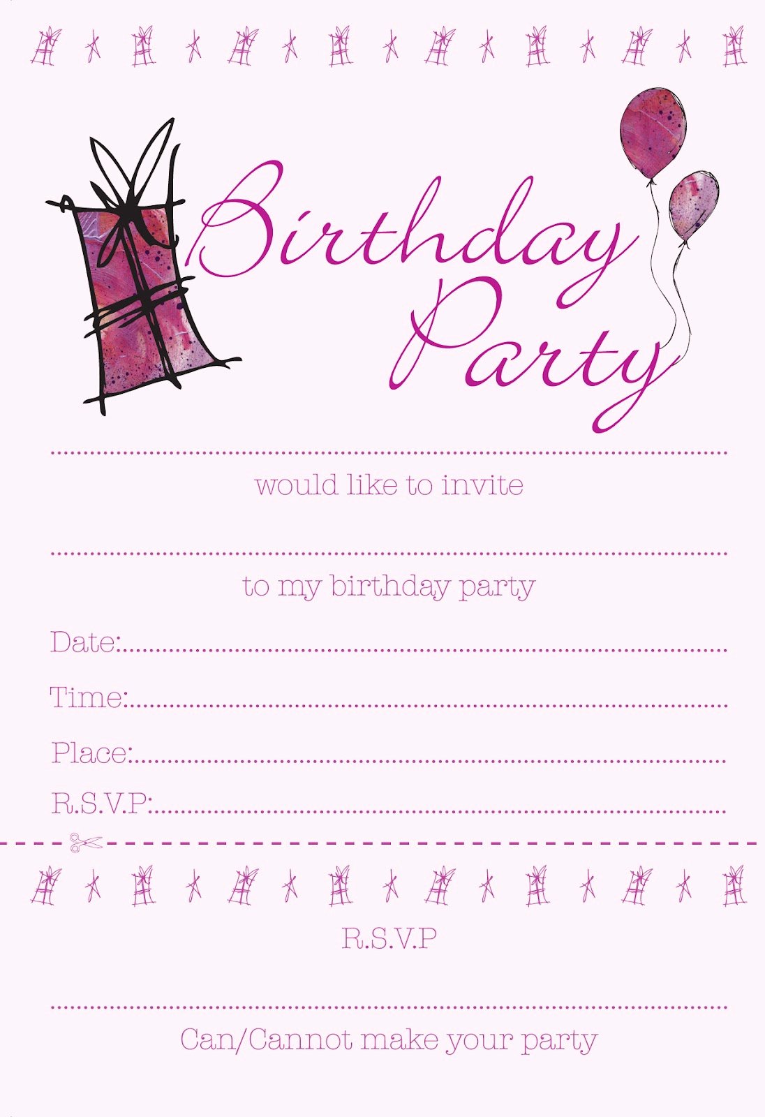 Printable Party Invitation Template Awesome Squashed Rainbows Children S Party Invites