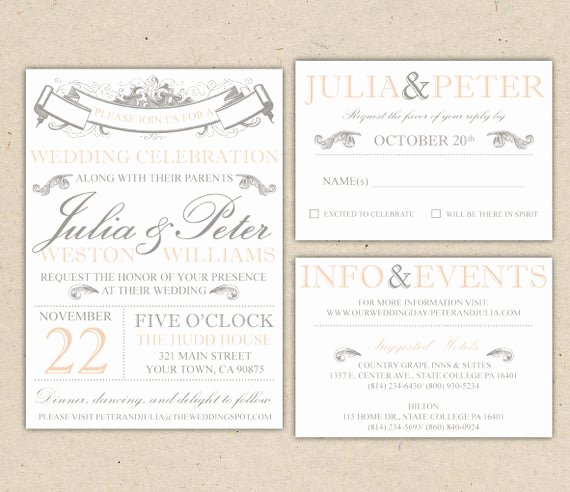 Printable Wedding Invitation Template Unique Rustic Wedding Invitation Template Vintage Modern Printable