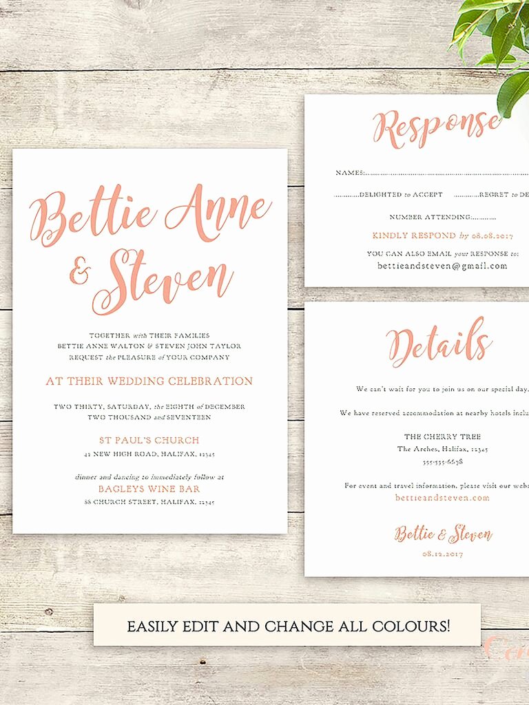 printable wedding invitation templates