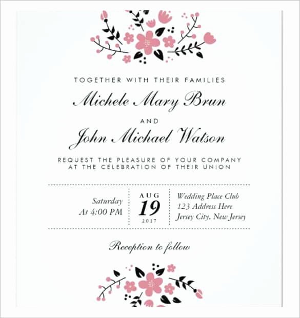 Printable Wedding Invitations Template Beautiful 85 Wedding Invitation Templates Psd Ai