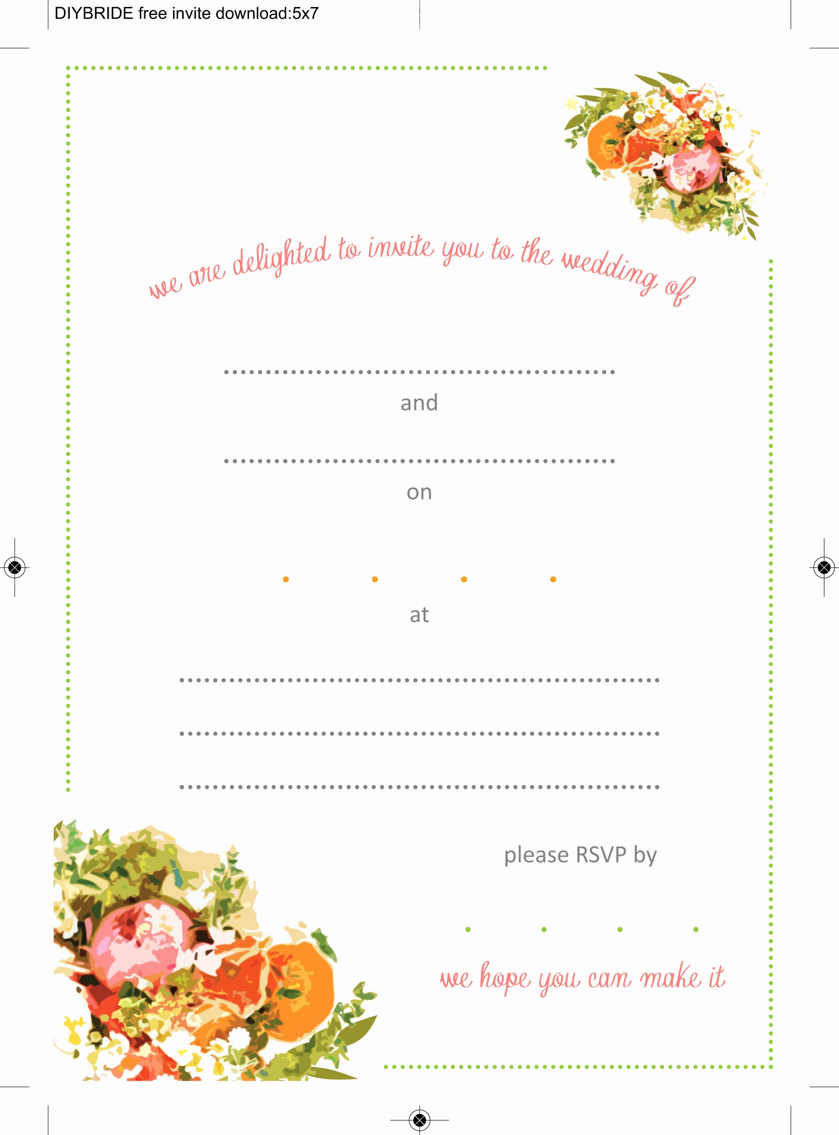 Printable Wedding Invitations Template Elegant Wedding Invitation Templates that are Cute and Easy to