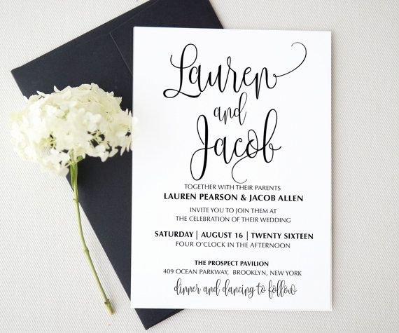 Printable Wedding Invitations Template Fresh Wedding Invitation Template Printable Wedding Invitation