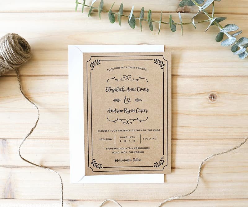 Printable Wedding Invitations Template Luxury Free Printable Wedding Invitation Template