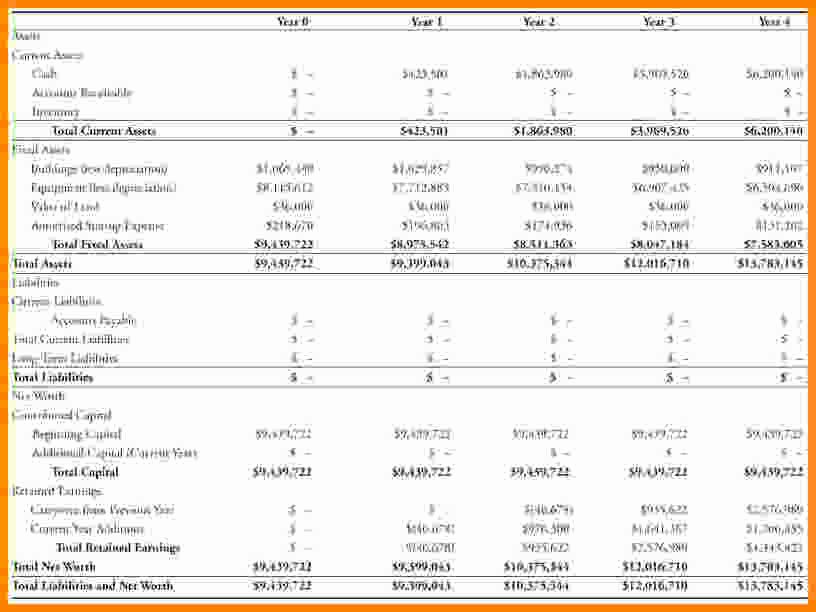 Pro forma Balance Sheet Template Best Of 7 Pro forma Balance Sheet