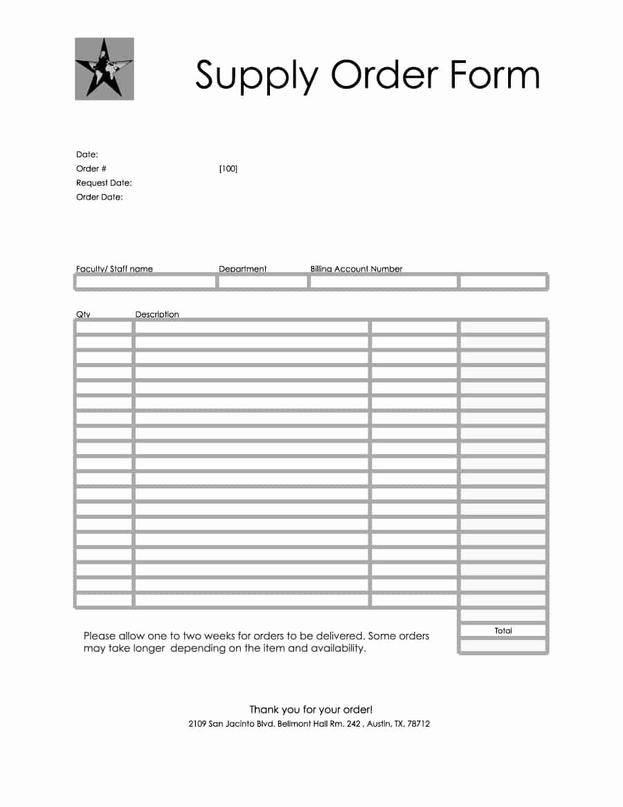 Product order form Template Free Awesome 40 order form Templates [work order Change order More]