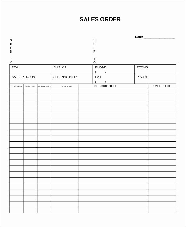 Product order form Template Free Elegant 13 Sales order forms Free Samples Examples format
