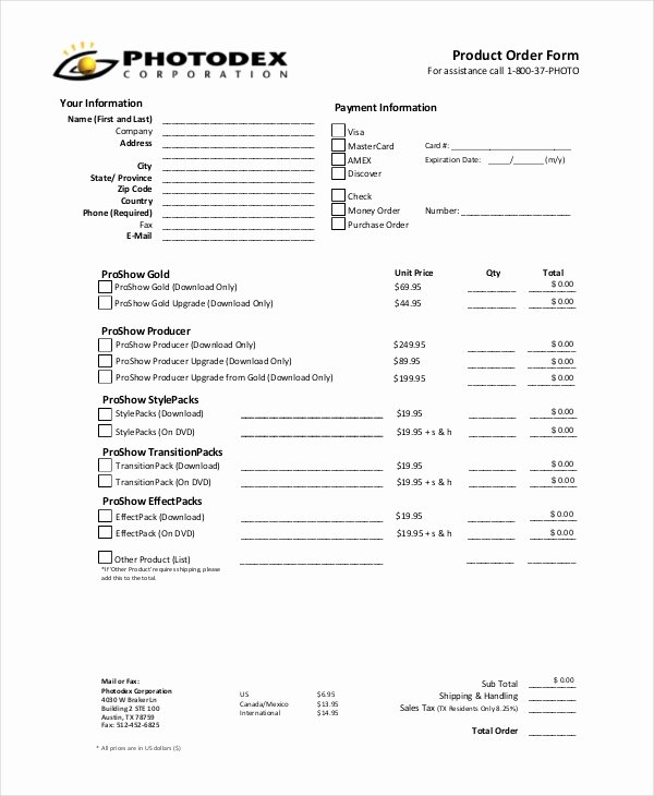 Product order form Template Free Lovely order form Template 12 Free Word Pdf Documents