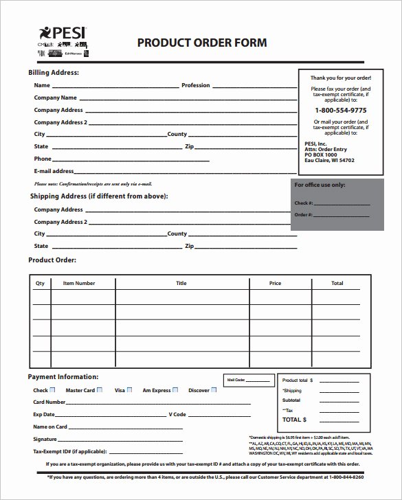 Product order form Template Free Lovely order form Template – 27 Free Word Excel Pdf Documents