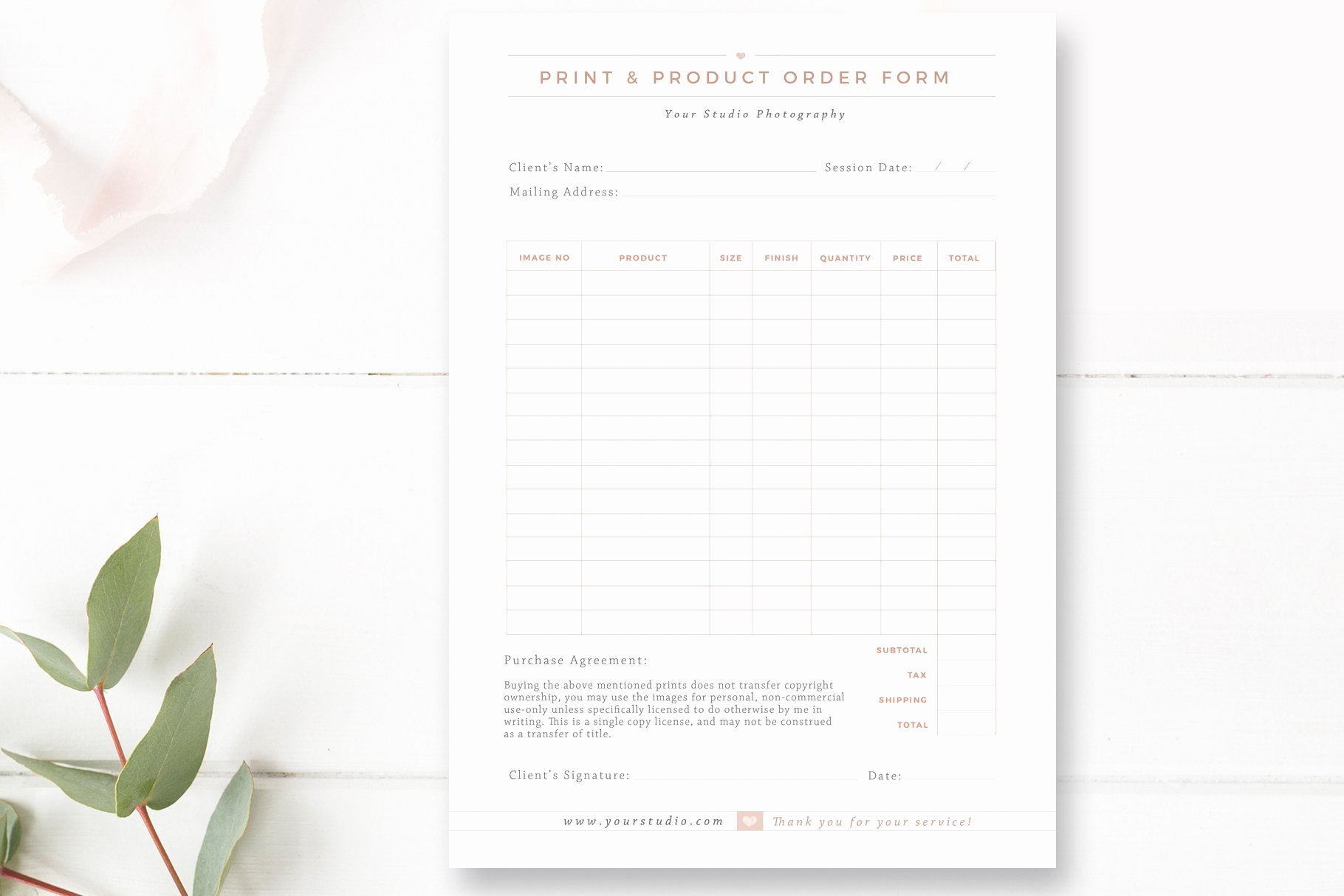 Product order form Template Free Lovely Print &amp; Product order form Flyer Templates Creative Market