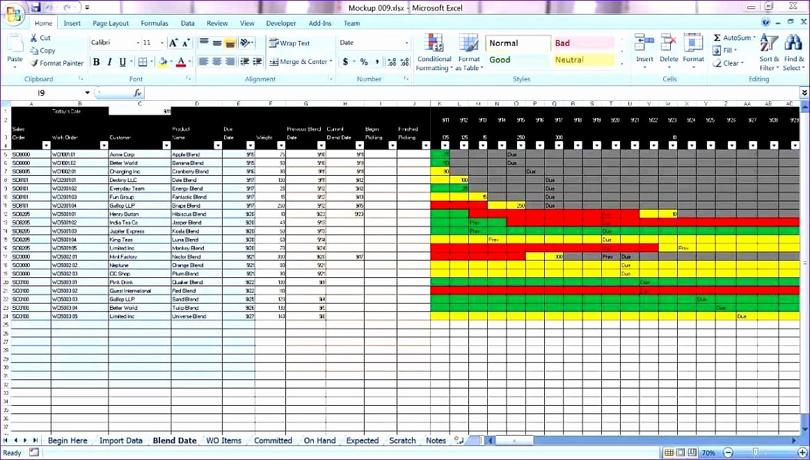 √ 30 Production Planning Excel Template | Effect Template