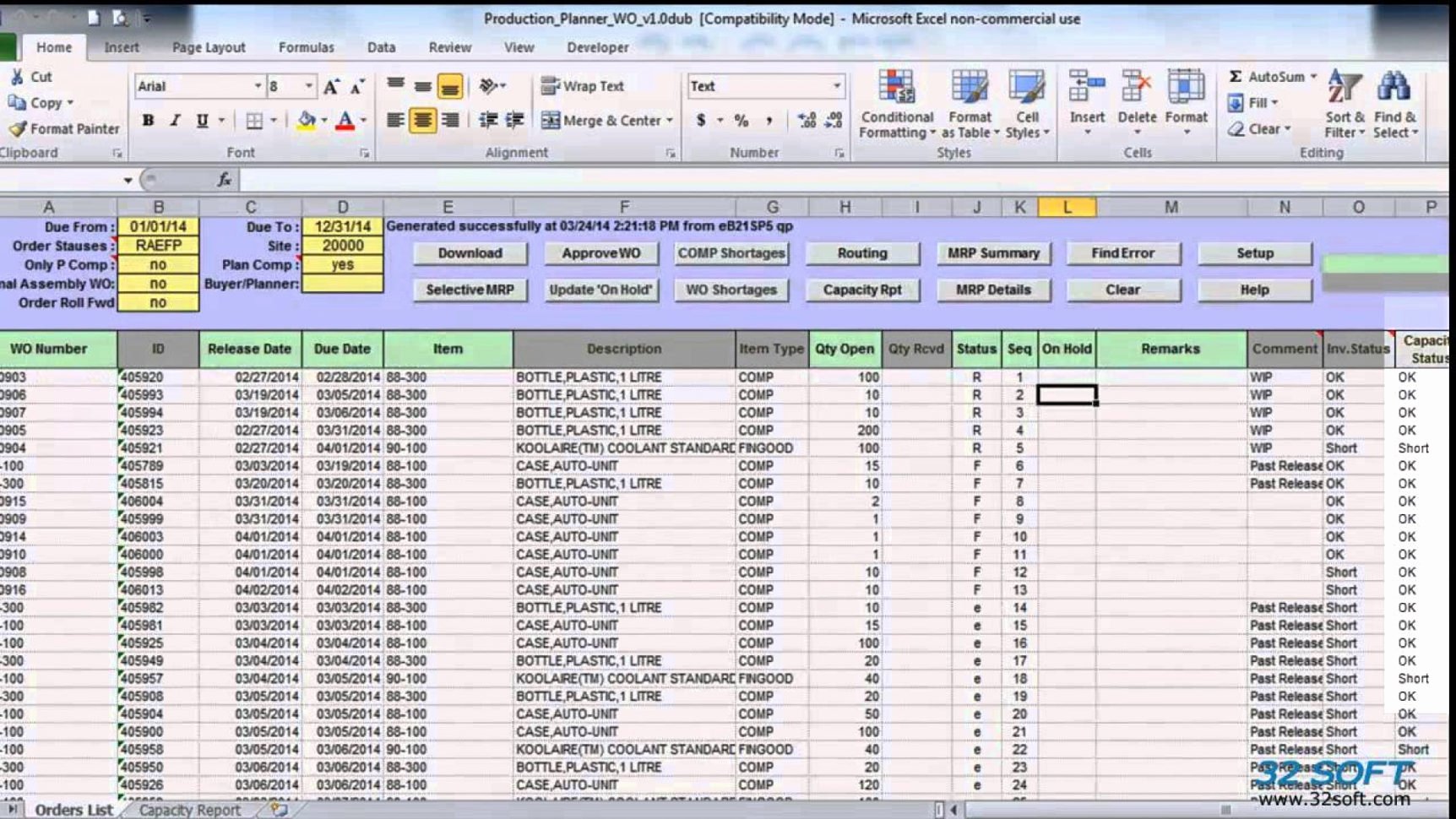 Production Planning Excel Template New Work order Tracking Spreadsheet Spreadsheet Downloa Work