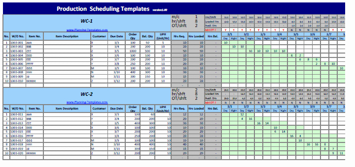 Production Schedule Template Excel Luxury Production Schedule Template In Excel for Master Scheduler
