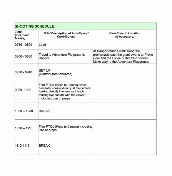 Production Schedule Template Excel New 12 Production Schedule Templates Free Sample Example