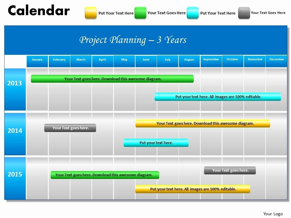 Project Plan Powerpoint Template Elegant 3 Years Project Planning Gantt Chart 2013 Calendar