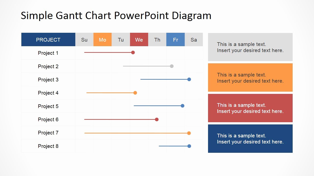 Project Plan Powerpoint Template Fresh Simple Gantt Chart Powerpoint Diagram Slidemodel