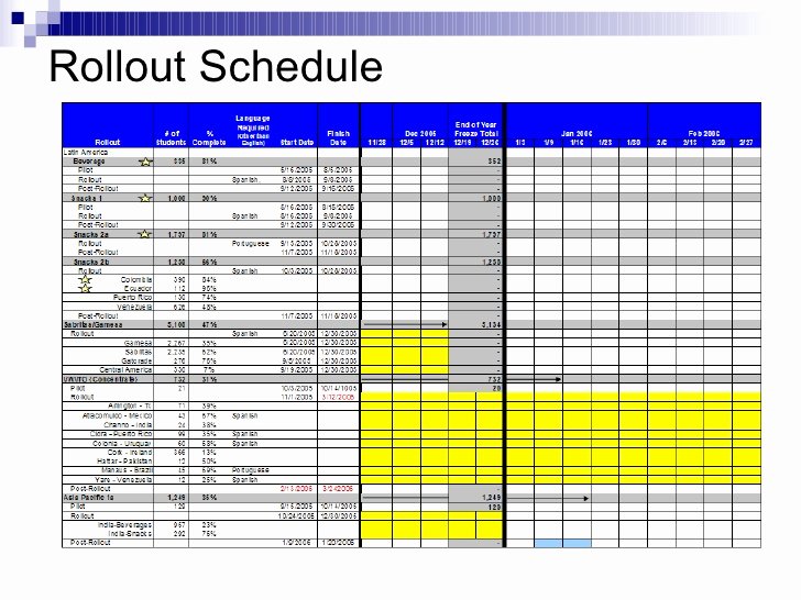 Project Rollout Plan Template Best Of Project Rollout Artifacts