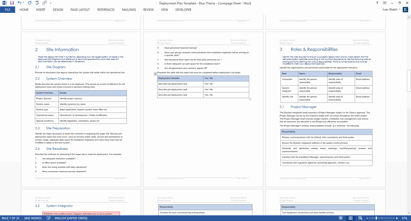 Project Rollout Plan Template Lovely Deployment Plan Template Ms Word – Templates forms