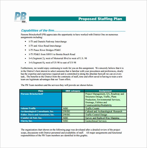 Project Staffing Plan Template Excel Awesome 9 Staffing Plan Templates Pdf Doc Xlsx