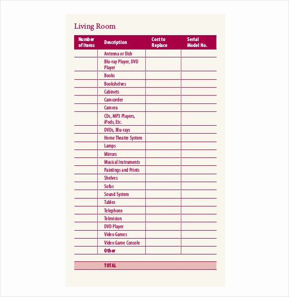 Property Listing form Template Fresh Sample Inventory List 30 Free Word Excel Pdf