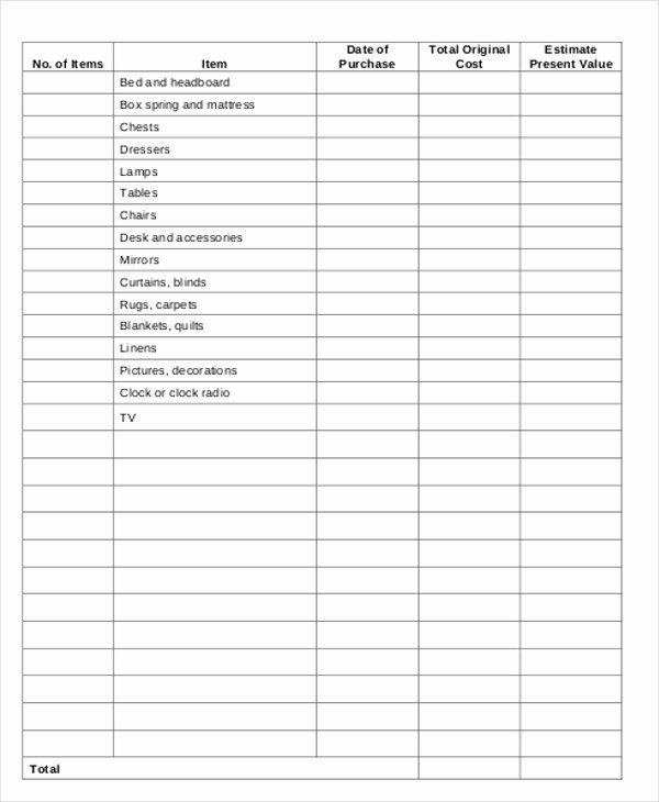 Property Listing form Template Lovely 6 Business Inventory List Templates Free Word Pdf
