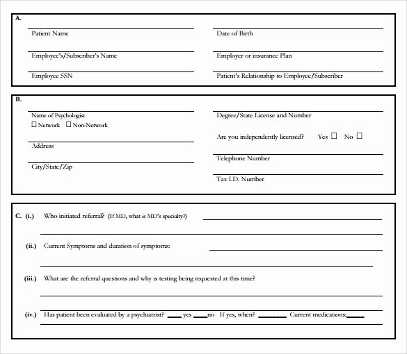 Psychiatric Evaluation form Template Lovely Free 7 Sample Psychological Evaluation Templates In Pdf