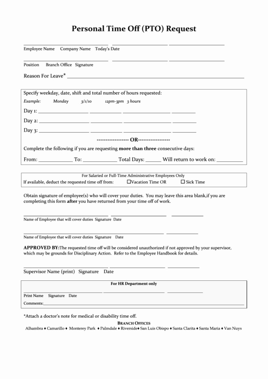 Pto Request form Template Awesome top 12 Pto Request form Templates Free to In Pdf