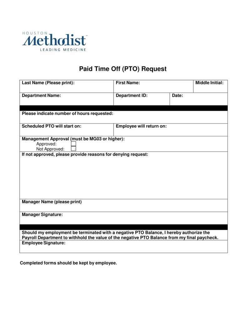 Pto Request form Template Luxury 9 Pto Request form Templates Pdf
