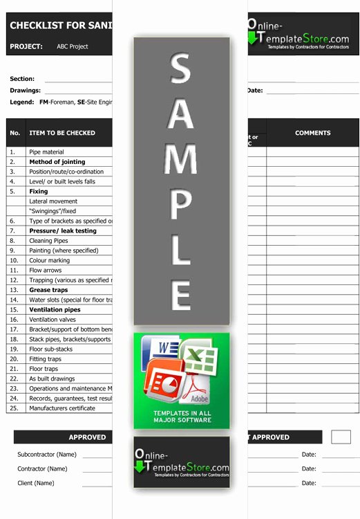 Quality Control form Template Awesome Quality Control forms