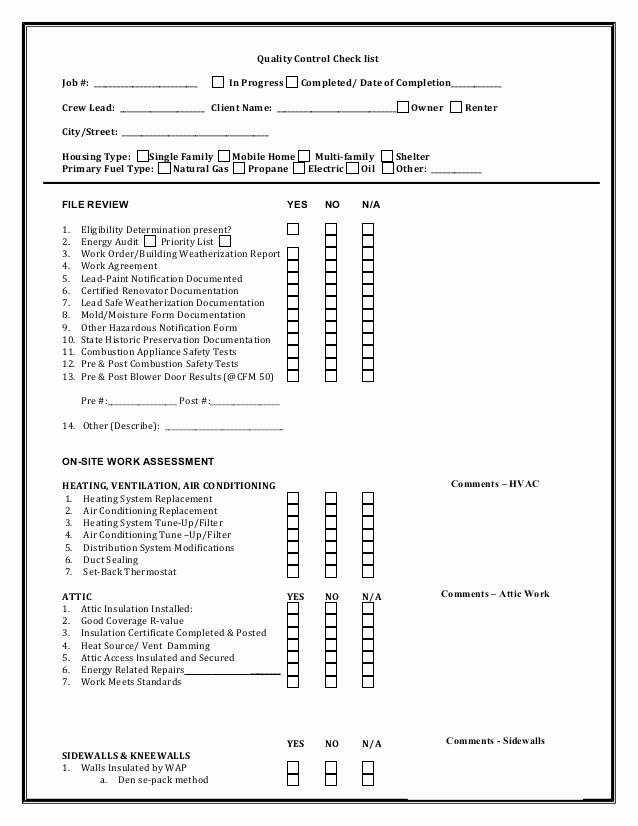 Quality Control form Template New Waptac Generic Quality Control Inspection form Resource