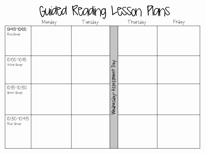 Readers Workshop Lesson Plan Template Beautiful Guided Reading Lesson Plan Literacy