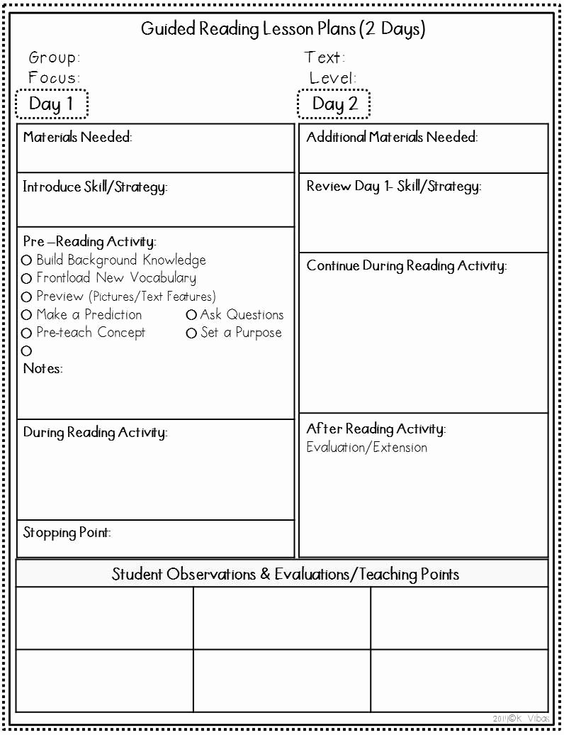 Readers Workshop Lesson Plan Template Fresh Guided Reading Binder and A whole Lot More