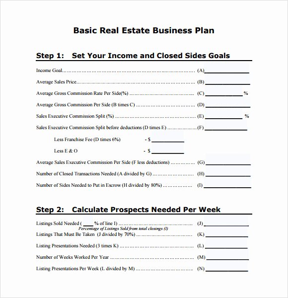 Realtor Business Plan Template Lovely Free 13 Real Estate Business Plan Templates In Google