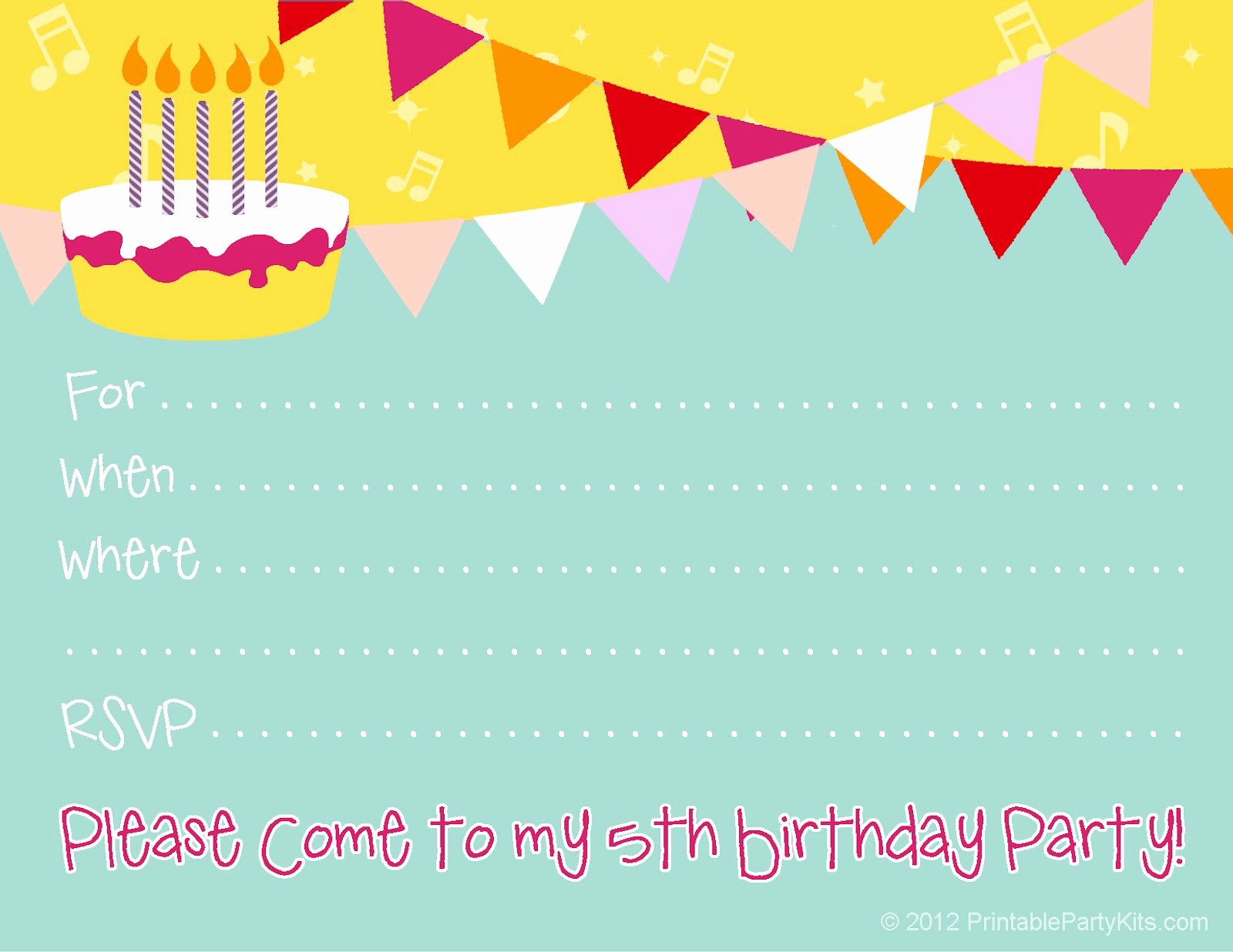 Reception Invitation Template Free Best Of Free Birthday Party Invitations for Girl – Free Printable