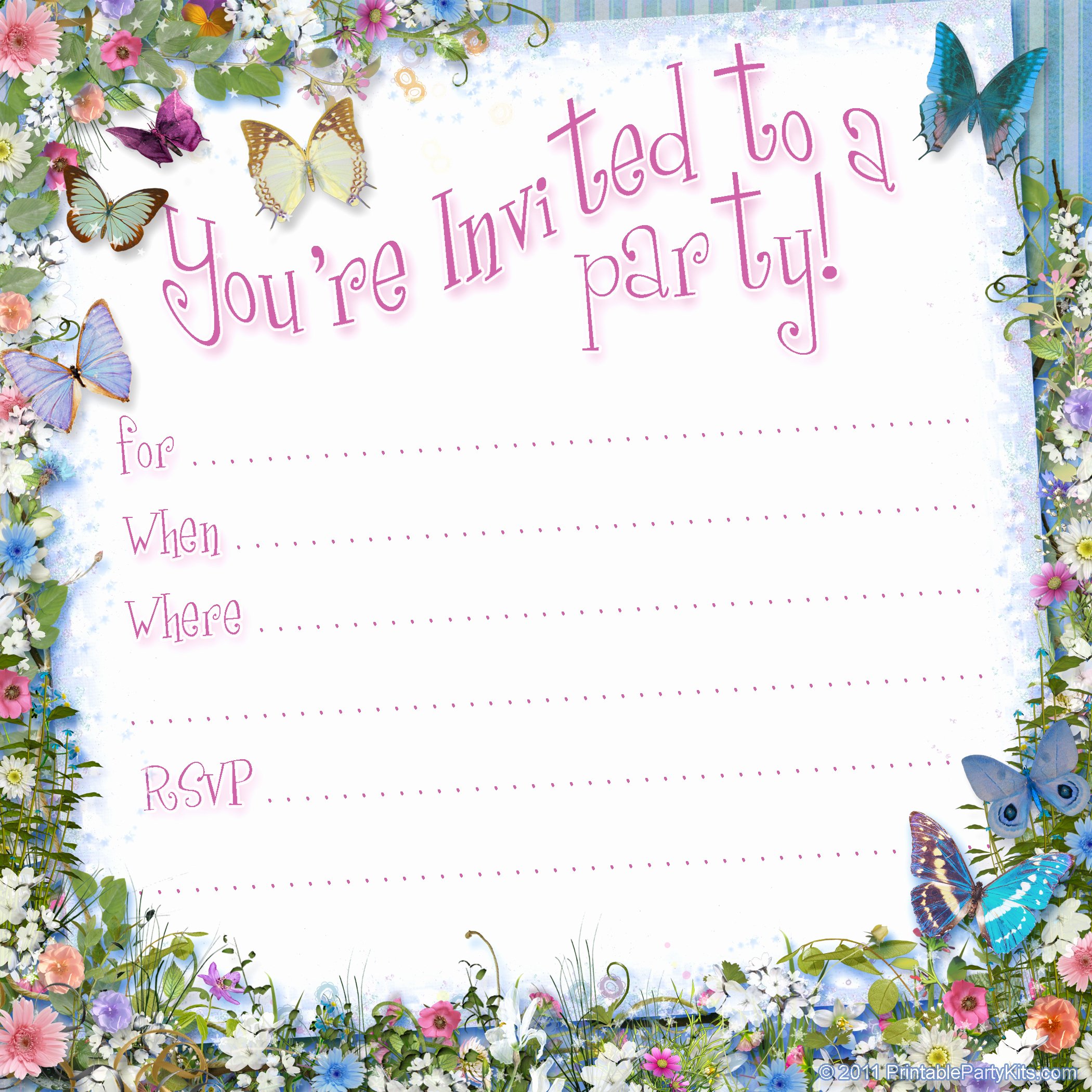 Reception Invitation Template Free New Free Printable Girls Birthday Invitations – Free Printable