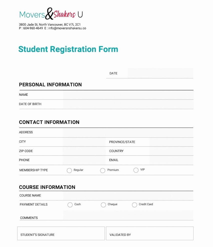 Registration form Template Free Download Awesome How to Customize A Registration form Template Using