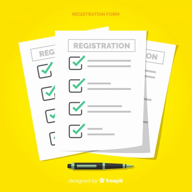 Registration form Template Free Download Elegant Registration form Template with Flat Design Vector