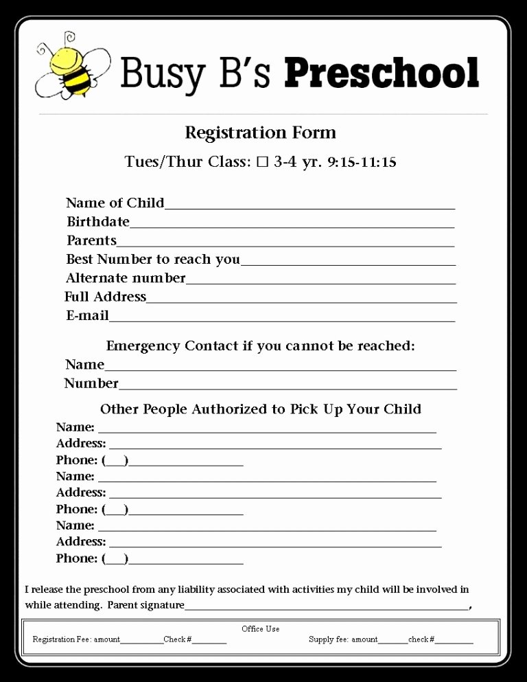 Registration form Template Free Download Inspirational Registration form Template