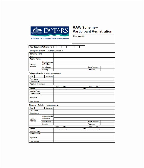 Registration form Template Free Download New 11 Registration form Templates Free Word Pdf Documents